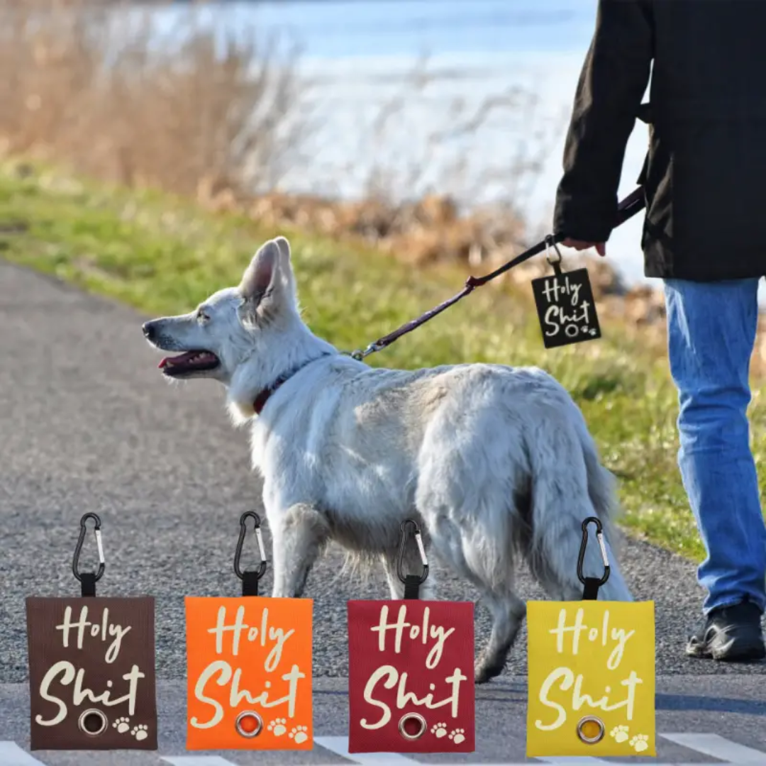 Holy Sh*t Poo Bag Holder with a Free Poo Bag