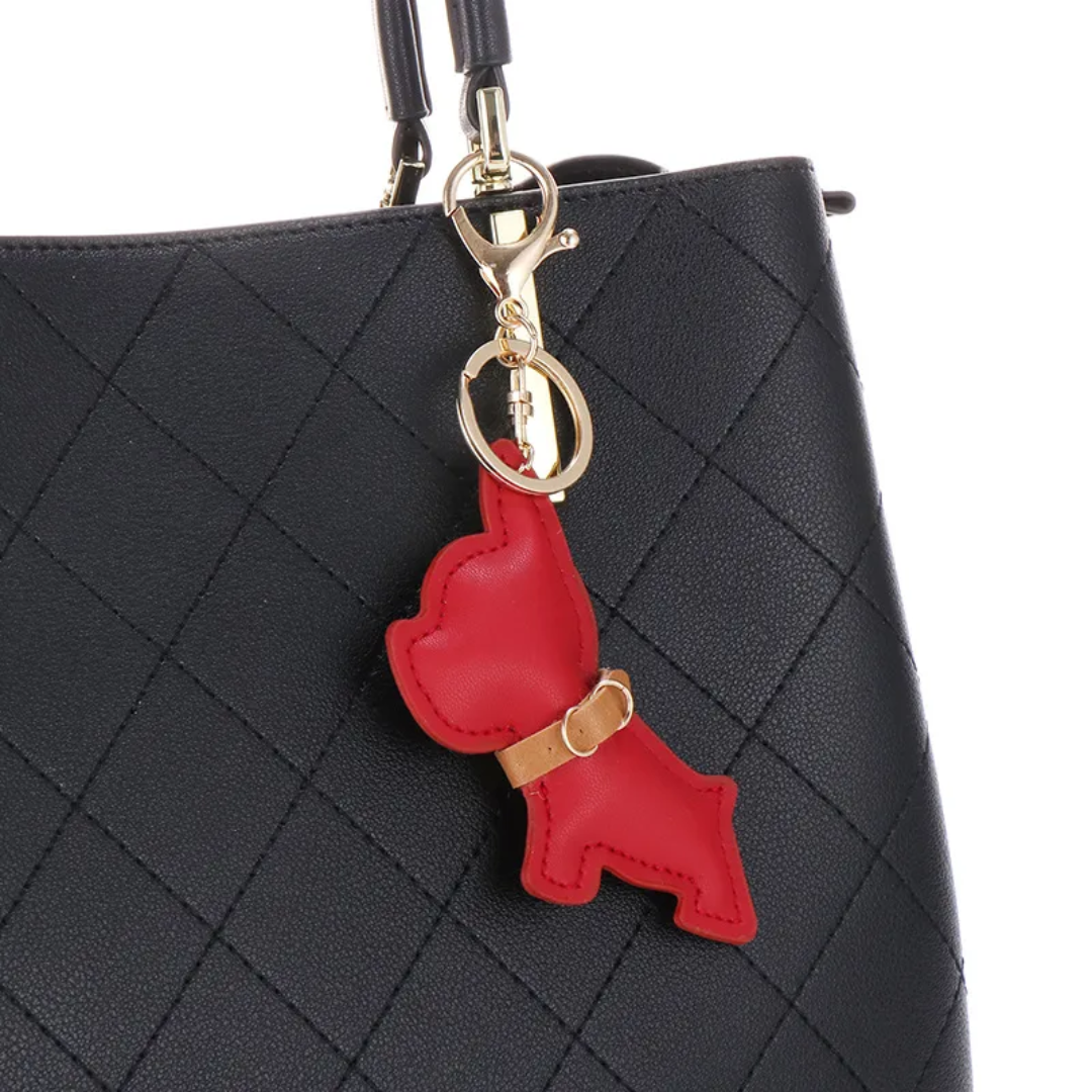 Chic Leather Keychain For Dog