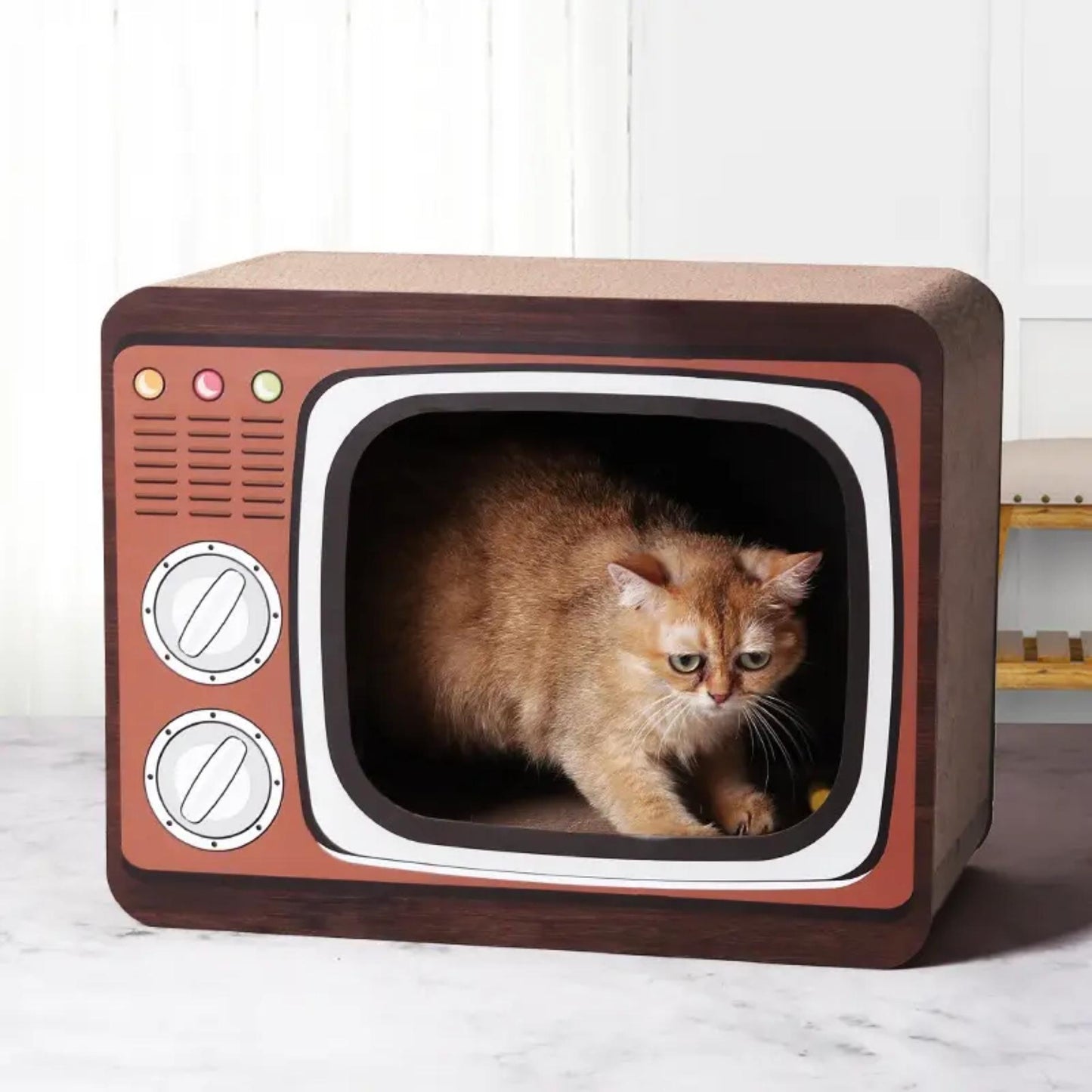 TV Shaped Cat Scratching Post by Petsary - Entertainment
