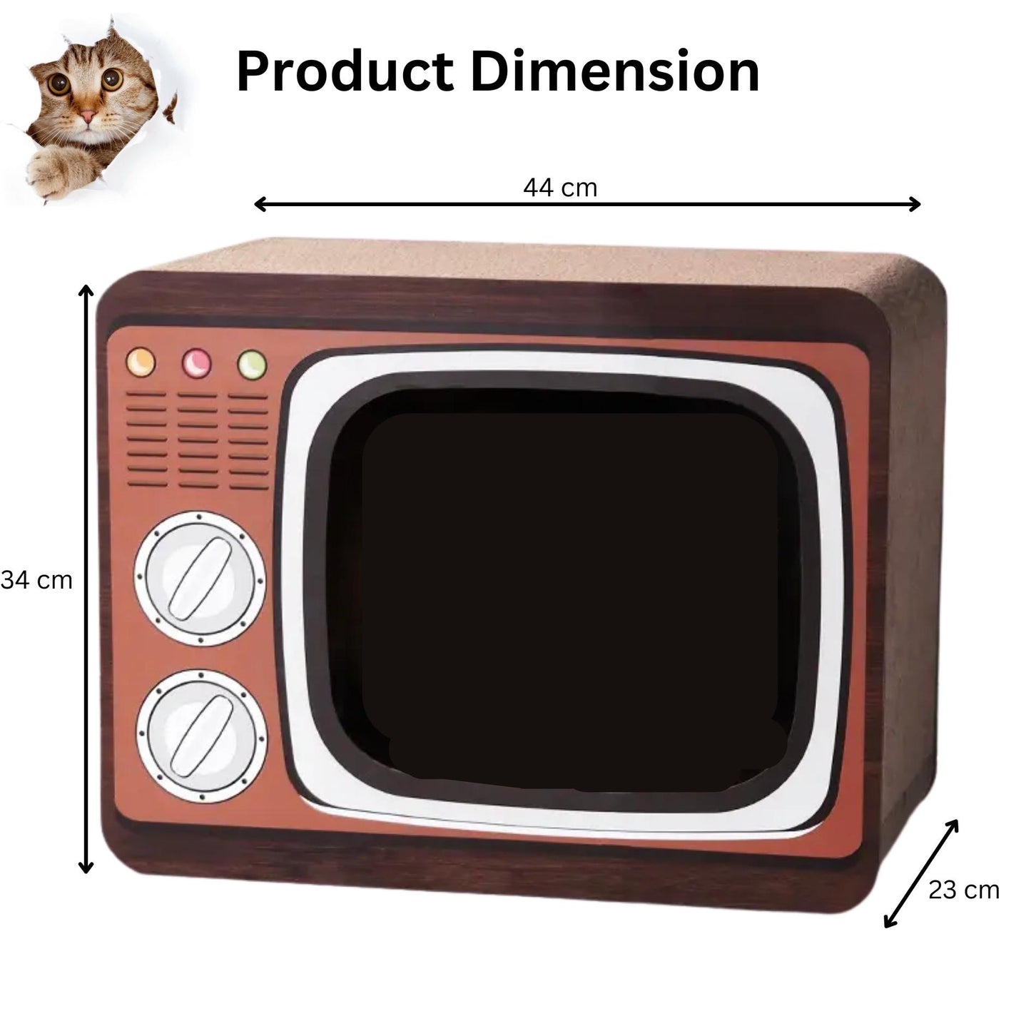 TV Shaped Cat Scratching Post by Petsary - Entertainment