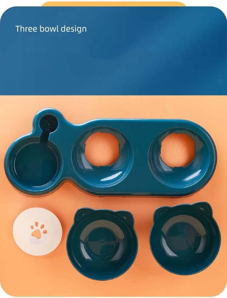 tilted cat food bowl
