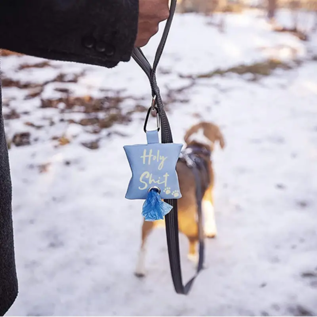 Holy Sh*t Poo Bag Holder with a Free Poo Bag