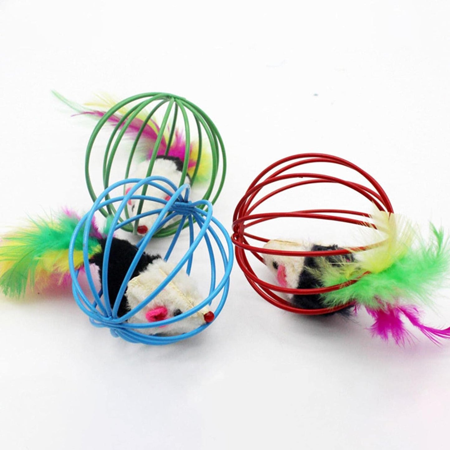 Interactive Colorful Mouse in a Cage Ball