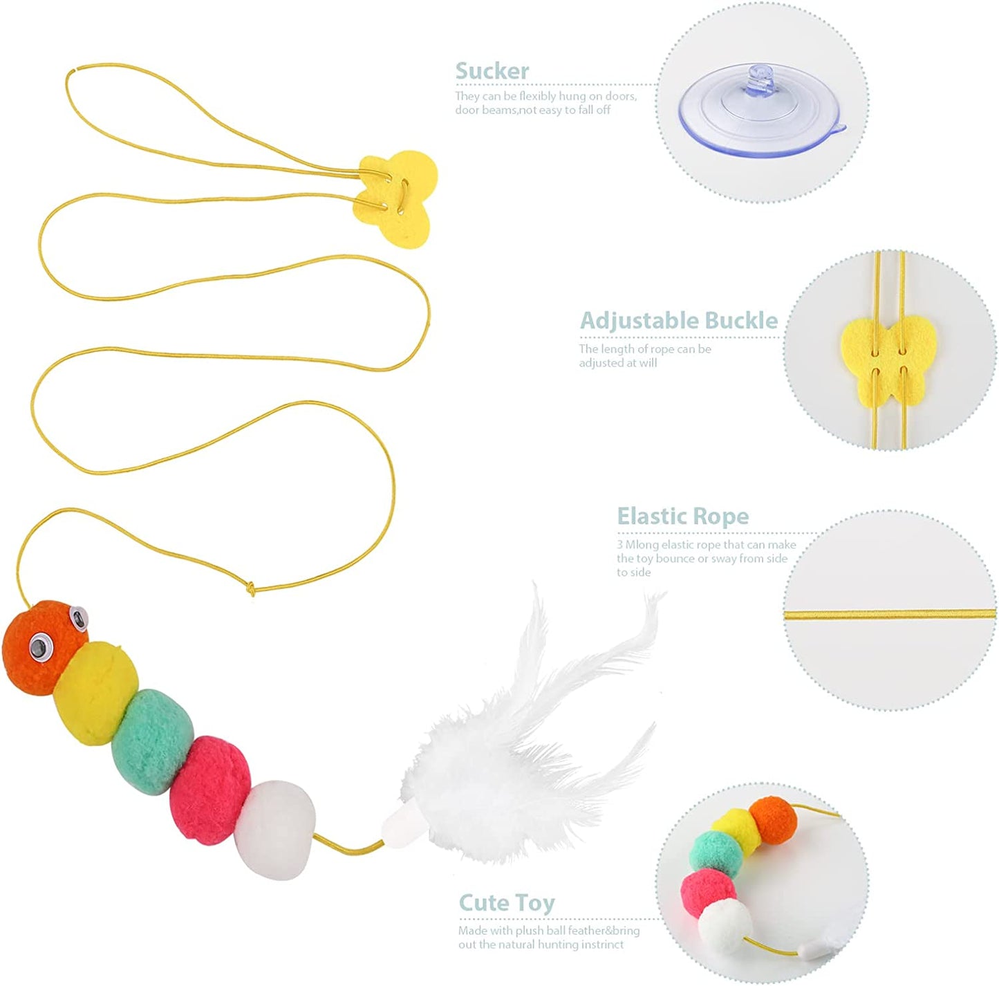 PETSARY Cat Fiesta Door Toy: Swing, Bounce, Pounce!