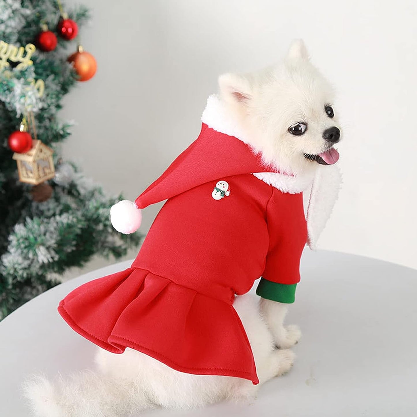 Howliday Dress Set with Santa Hat (Red)