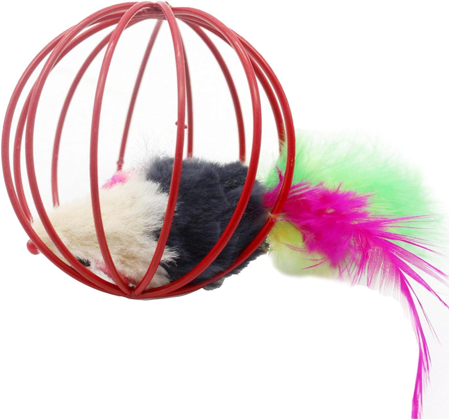 Interactive Colorful Mouse in a Cage Ball