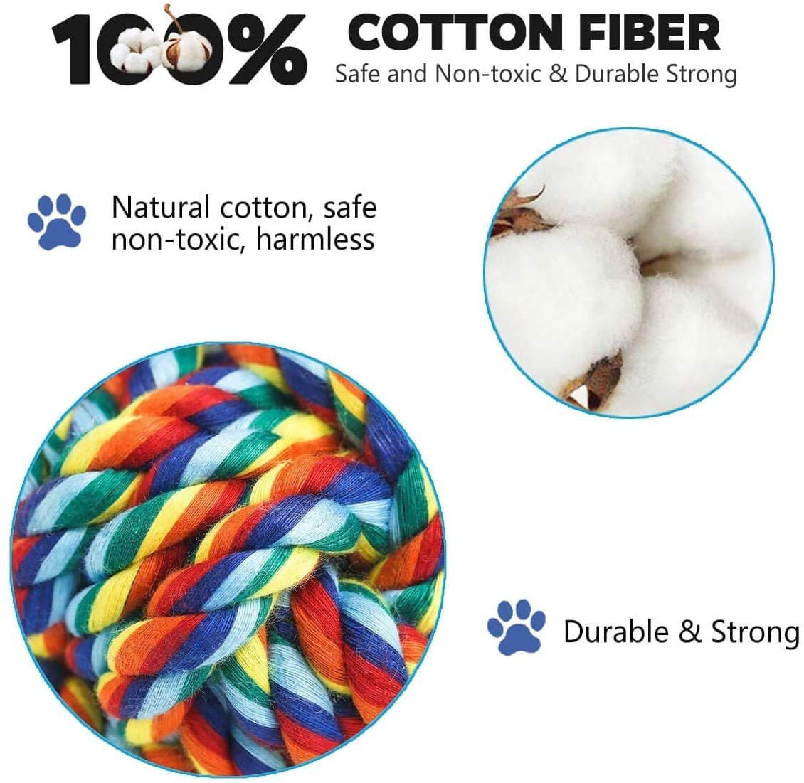 PETSARY 4-Pack: Dental Chew Ropes for Happy Pups!