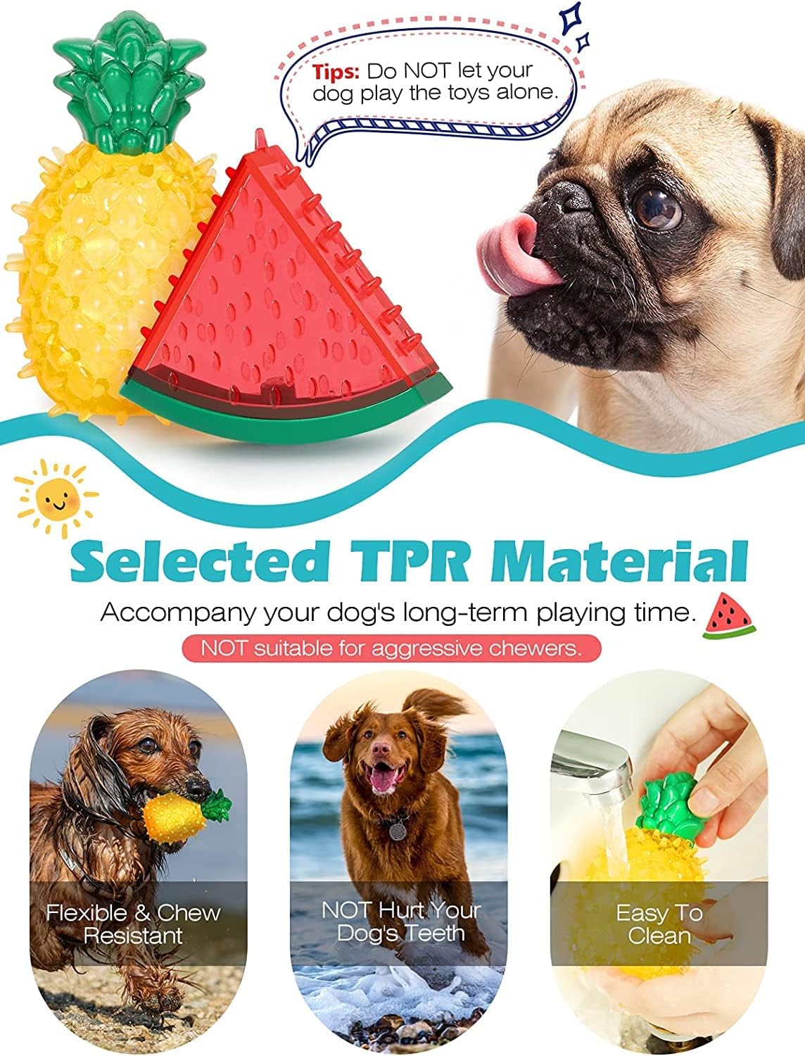 pineapple dog toy