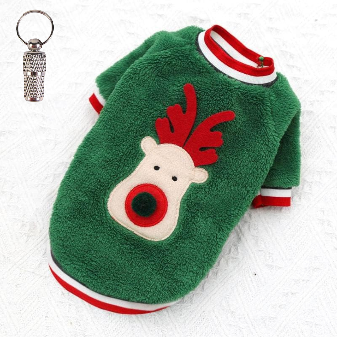 Snuggle Paws Howliday Sweater with Pop-Up Elk (Green)