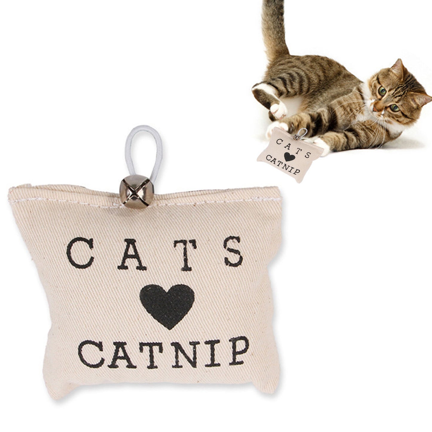 Jingle Purr-suit: Catnip Pouch with Bell – Your Kitty's Stylish Sack of Fun