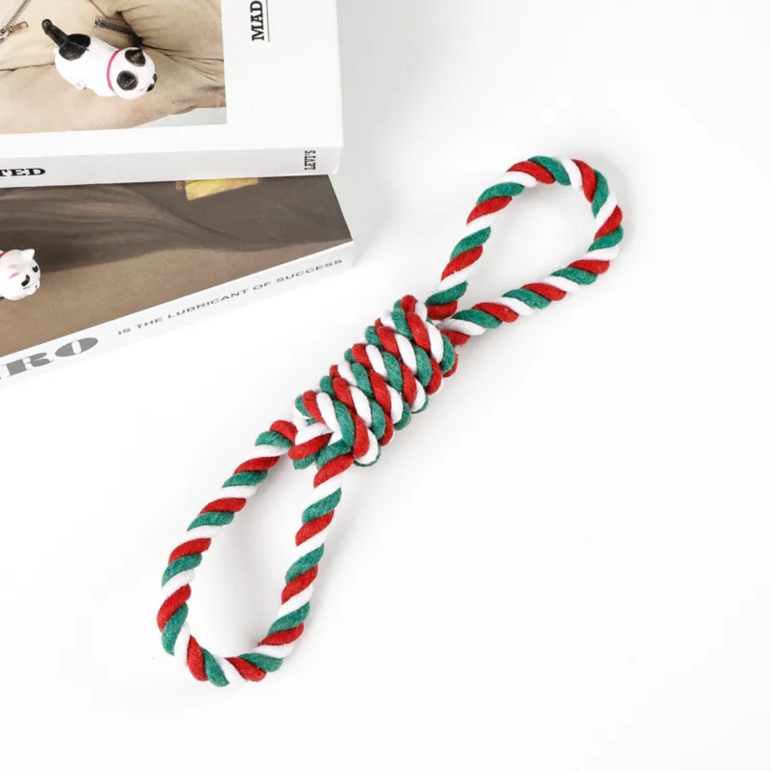 Christmas Cotton Rope Dog Toy 