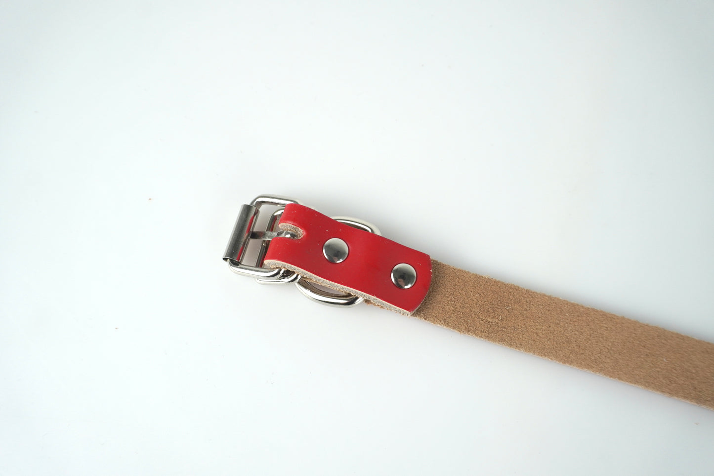 Heritage Collars - Raw Leather (Red, Large)