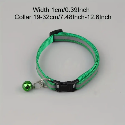Light Reflective Safety Pet Collar (Green & Pink)