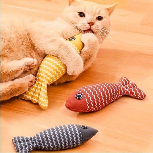 Silent Plush Fish Chew Toy