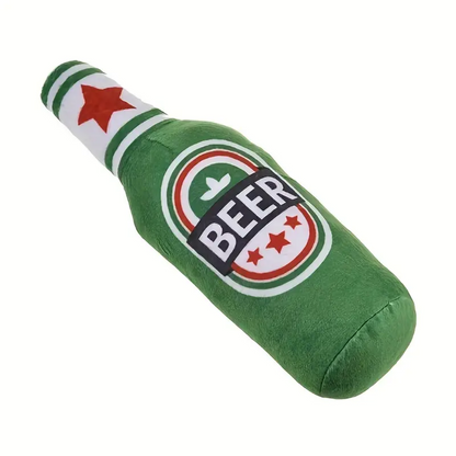 The Brew Buddy Squeaky Plush beer Toy