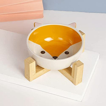 Petsary Fox Shaped Ceramic Bowl: Stylish Elevated Dining