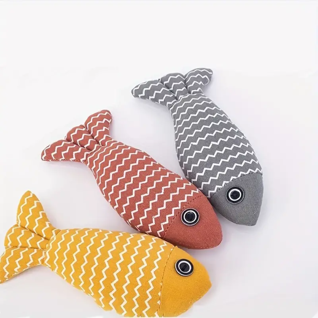 Silent Plush Fish Chew Toy