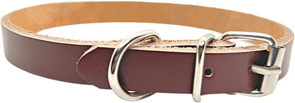 Heritage Collars - Raw Leather (Brown, XS/S/M)