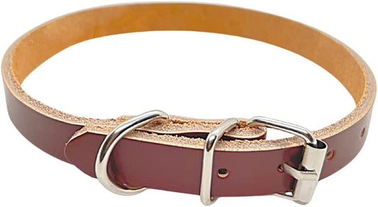 Heritage Collars - Raw Leather (Brown, XS/S/M)
