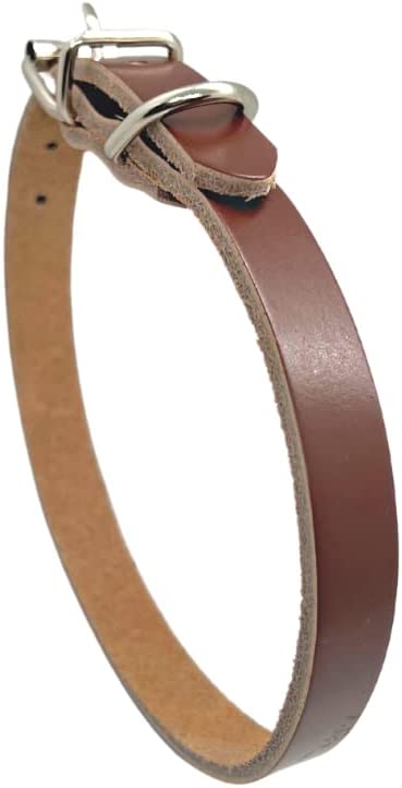 Heritage Collars - Raw Leather (Brown, XS/S/M)