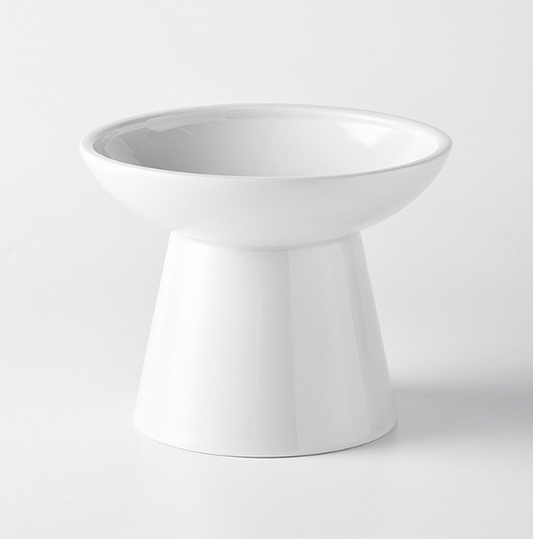 Elegant High Rise Ceramic Bowl (White)