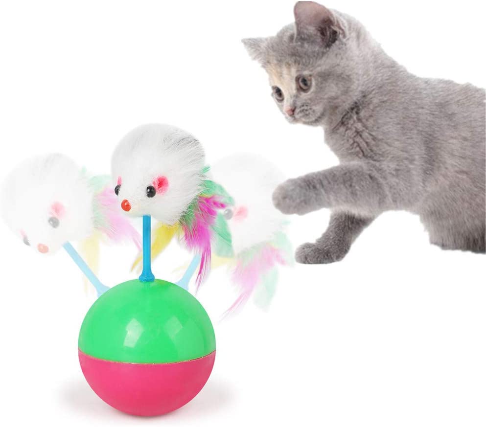 Heavy Base Interactive Plush Cat Ball Toy