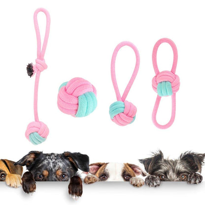 Pink Rope Toys - Set of 4