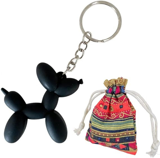 Peepsary : Balloon Dog Keychain: For all our Pet Lovers! (Black)