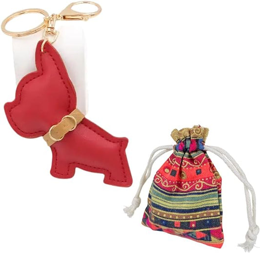Chic Leather Keychain For Dog 