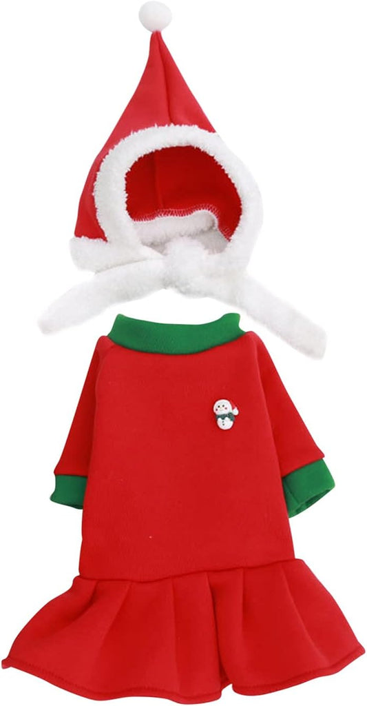 Howliday Dress Set with Santa Hat (Red)