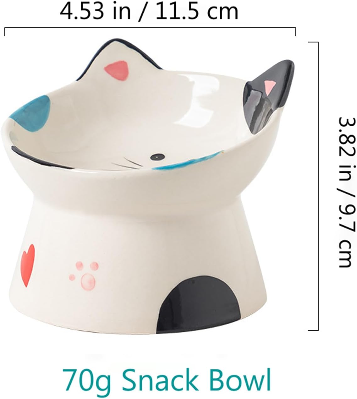 Purr-fect Posture: Raised Ceramic Cat Bowl for Happy Meals