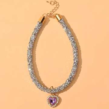 PETSARY Pet Neck Jewelry Necklace Collar - Rhinestone Crystal Collar