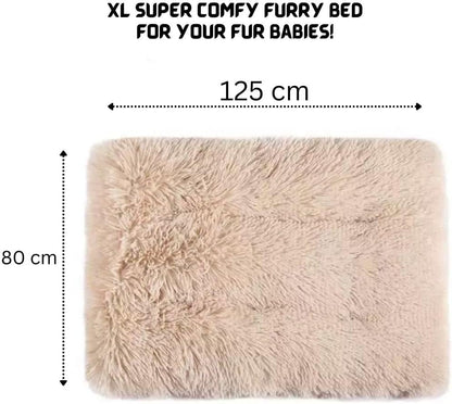 Stylish XL Calming Bed: Washable Plush Comfort (125x80 cm)