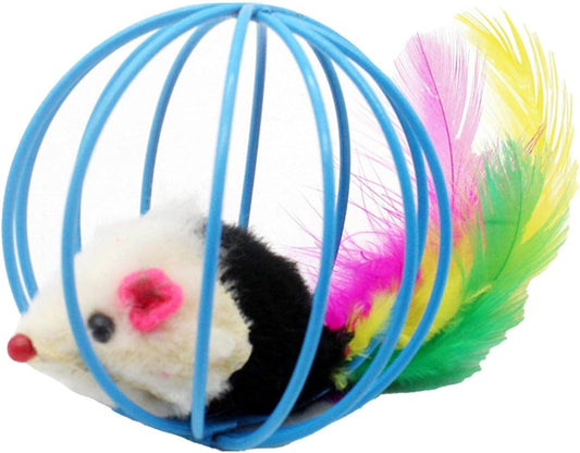 Interactive Colorful Mouse in a Cage Ball