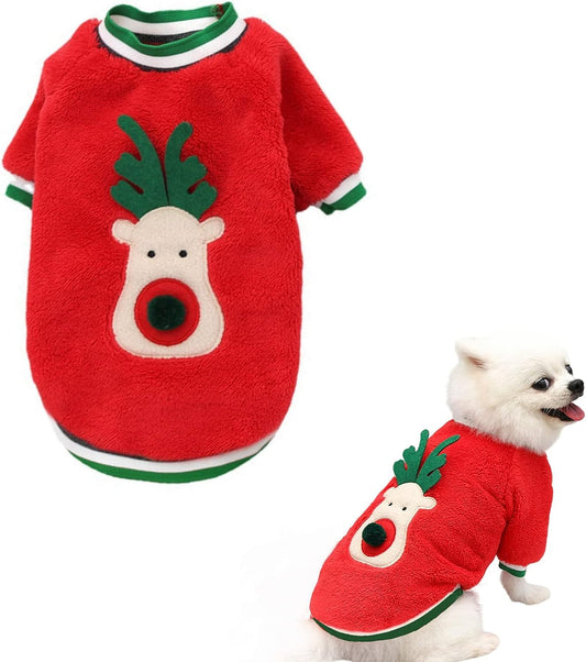 Snuggle Paws Howliday Sweater with Pop-Up Elk (Red)