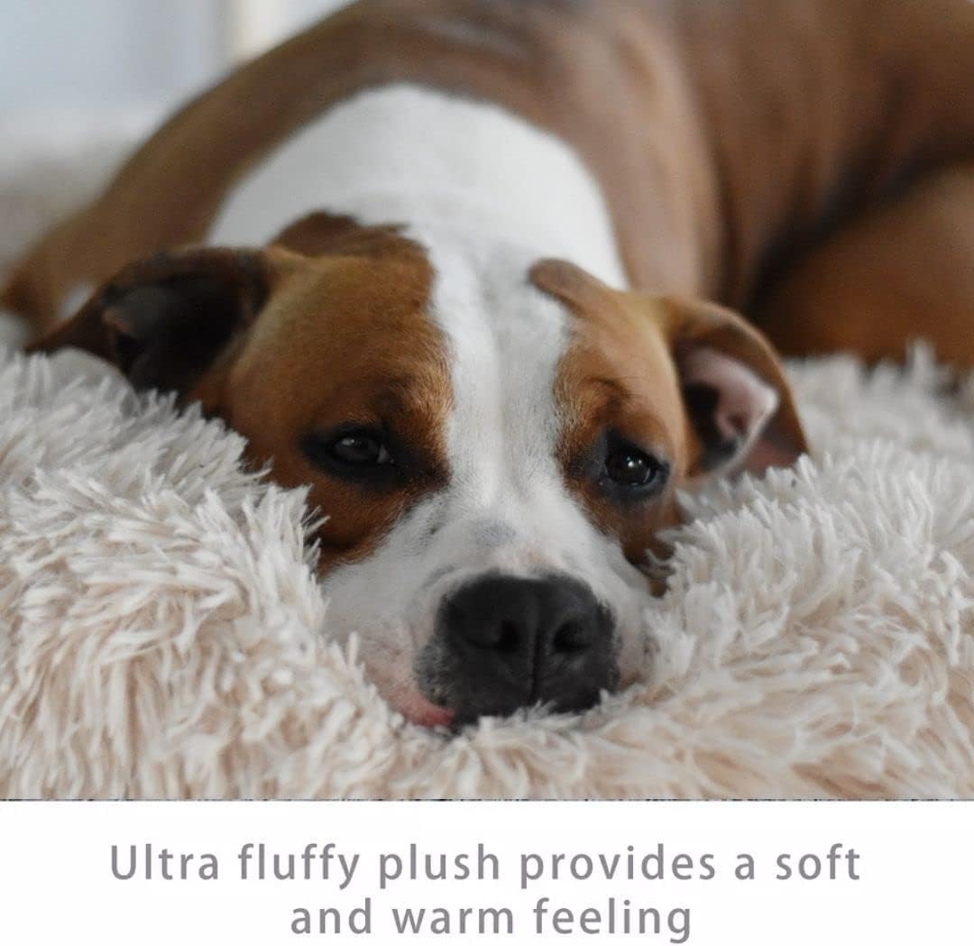 Stylish XL Calming Bed: Washable Plush Comfort (125x80 cm)