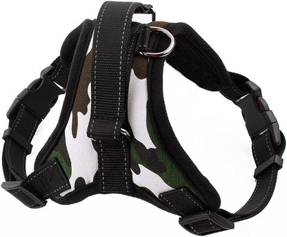 Heavy Duty Padded No Pull Pet Safety Harness (Camo, S/M/L/XL)