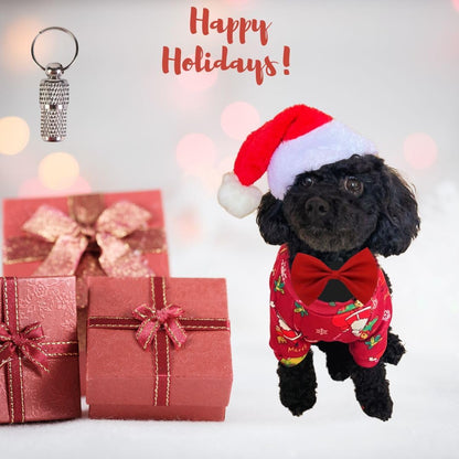 Set of 3 Christmas Hat, Bow tie and a free ID tag