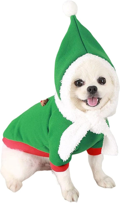 Howliday Outfit Set with Santa Hat (Green)