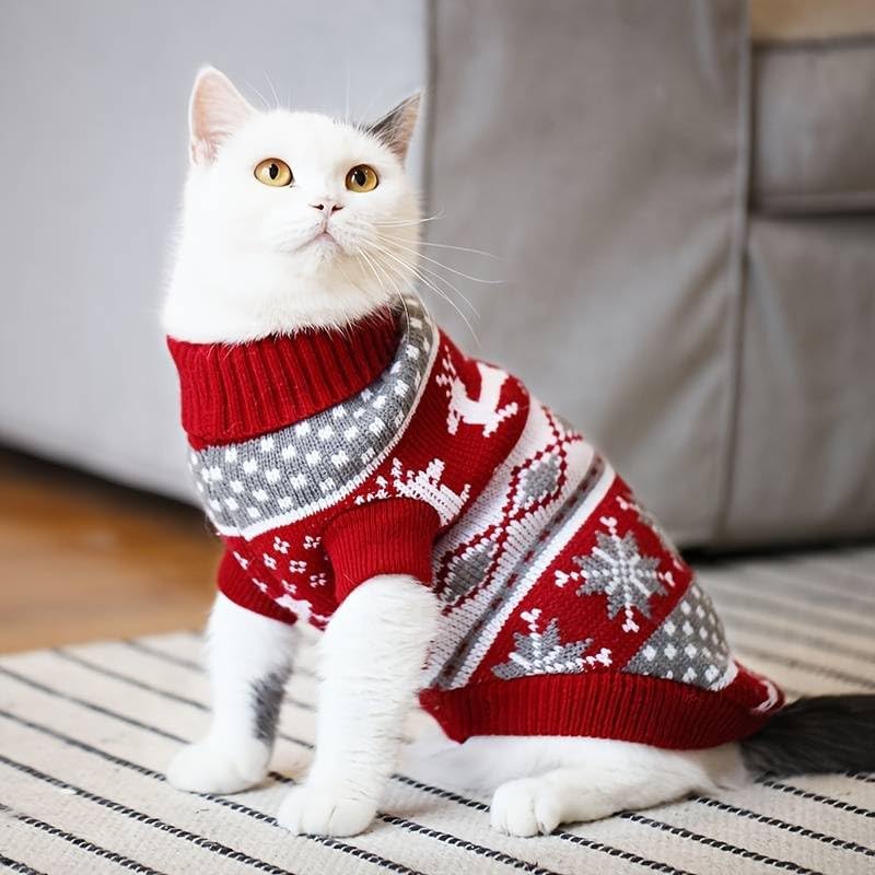 Festive Knit Bliss: Christmas Sweater! (Red & White)