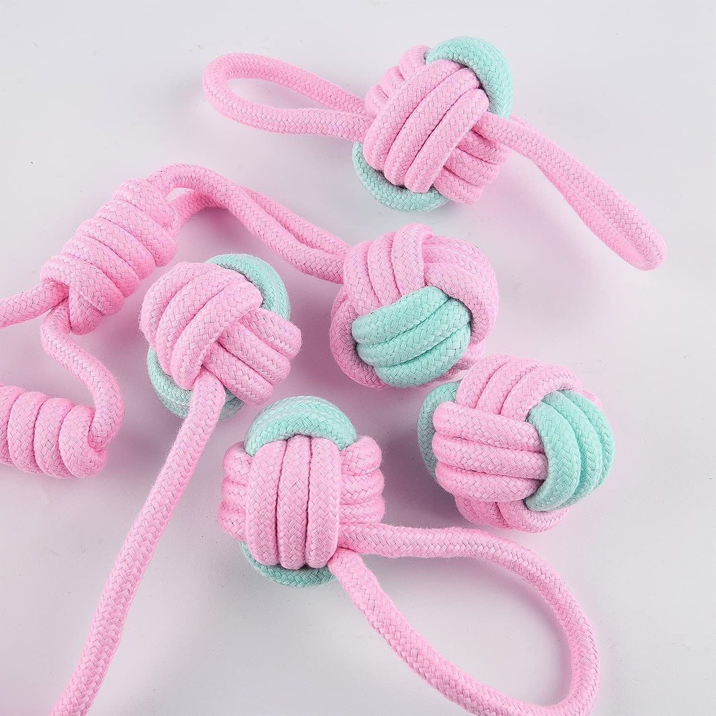 Pink Rope Toys - Set of 4