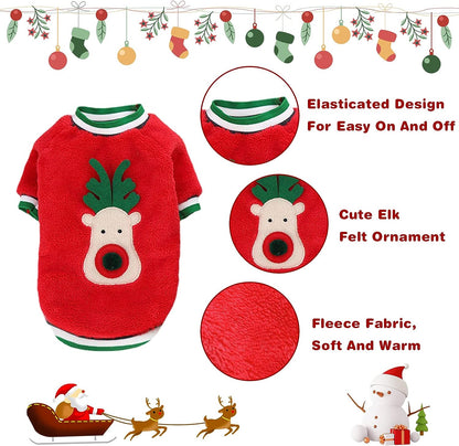 Snuggle Paws Howliday Sweater with Pop-Up Elk (Red)