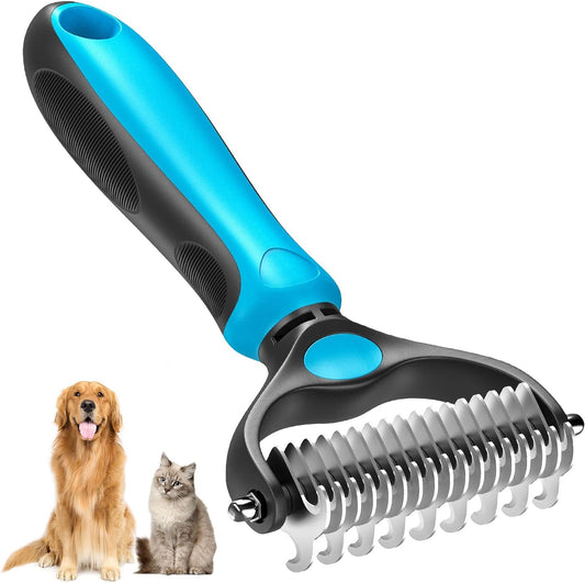 Purr-fectly Groomed: Double-Sided Pet Shedding Rake