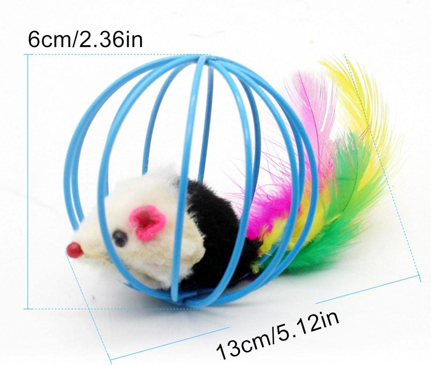 Interactive Colorful Mouse in a Cage Ball