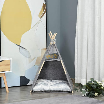 Chic Pet Haven: The Pet Retreat Teepee Tent (60 CM)