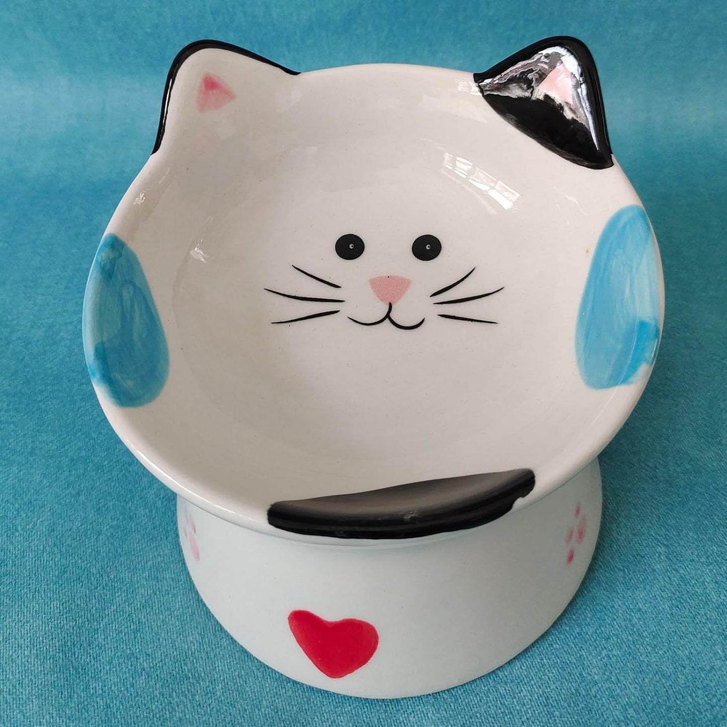 Purr-fect Posture: Raised Ceramic Cat Bowl for Happy Meals