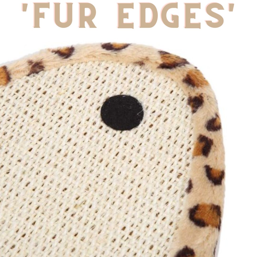 Fintastic Fun: Silas Fish-Shaped Cat Scratcher (Fuzzy Animal Print Border)