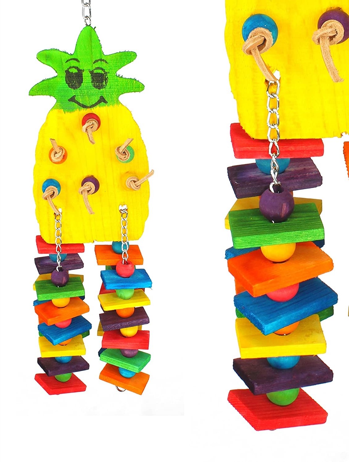 Polly's Paradise: 50 cm Large Pineapple Bird Chew Toy!