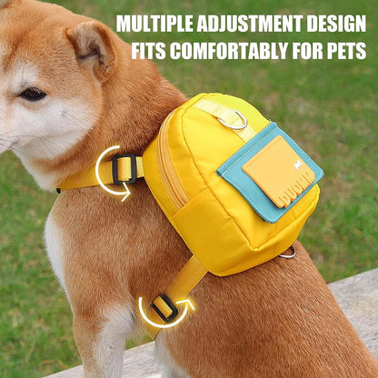 Sunshine Voyage Harness Backpack and Lead Set (Medium, Yellow)