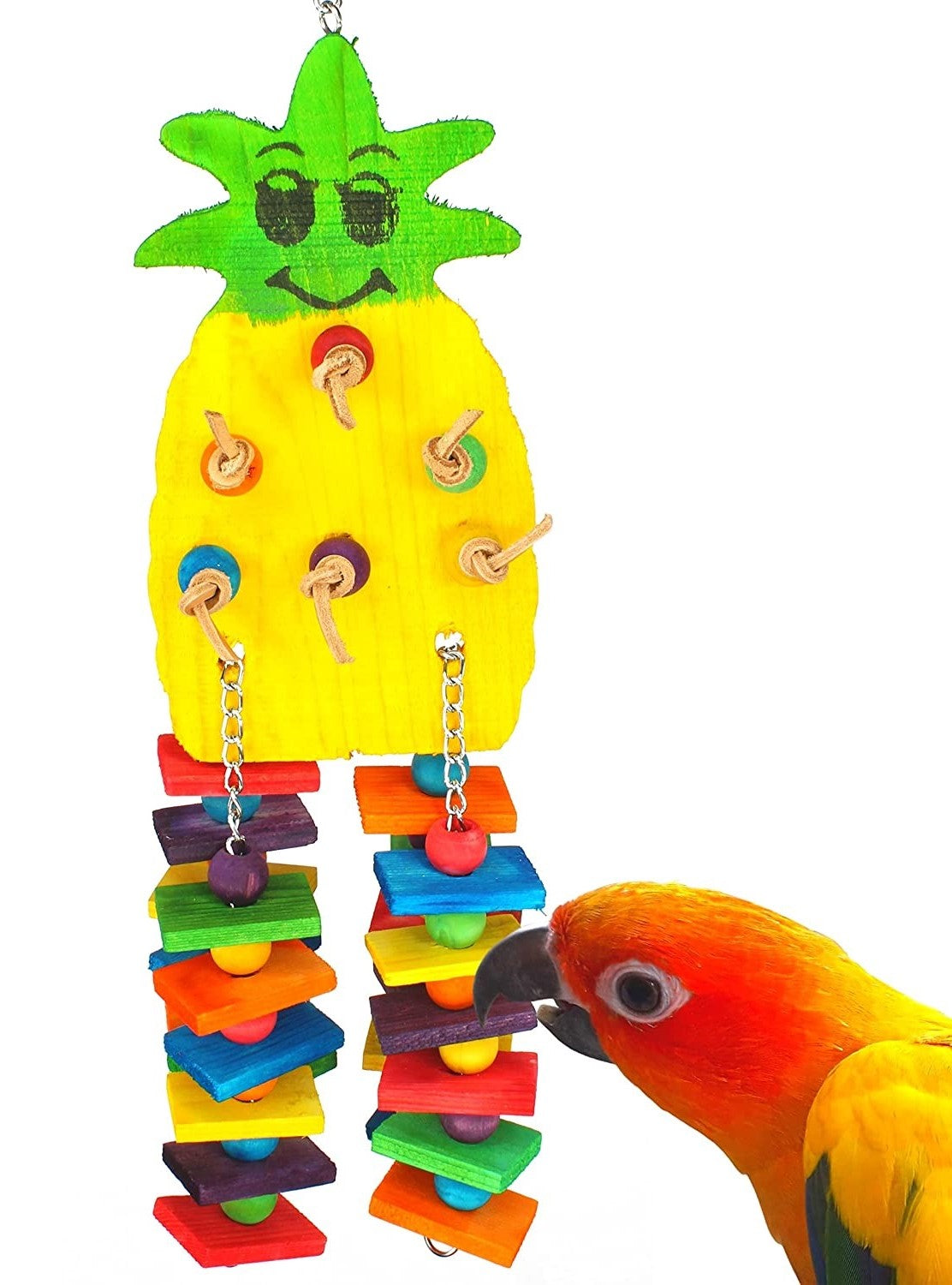 Polly's Paradise: 50 cm Large Pineapple Bird Chew Toy!